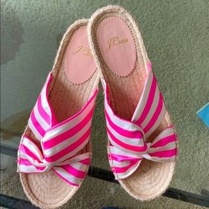Brand New Pink and White sandals